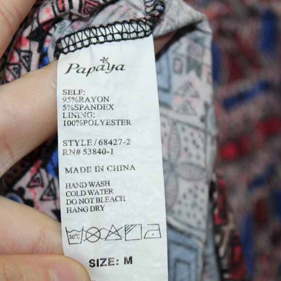 Papaya Aztec Geo Tribal Print Romper Size Medium - Picture 7 of 7